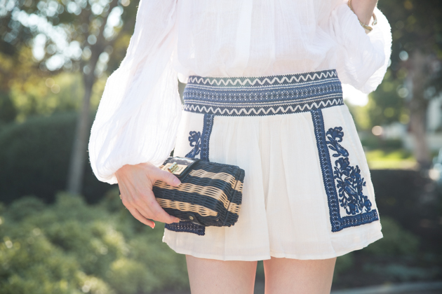 Denim and Supply Boho Embroidered Shorts