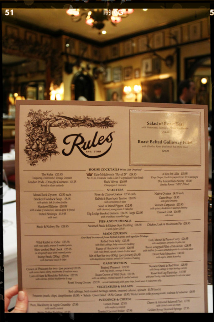 Rules Restaurant London