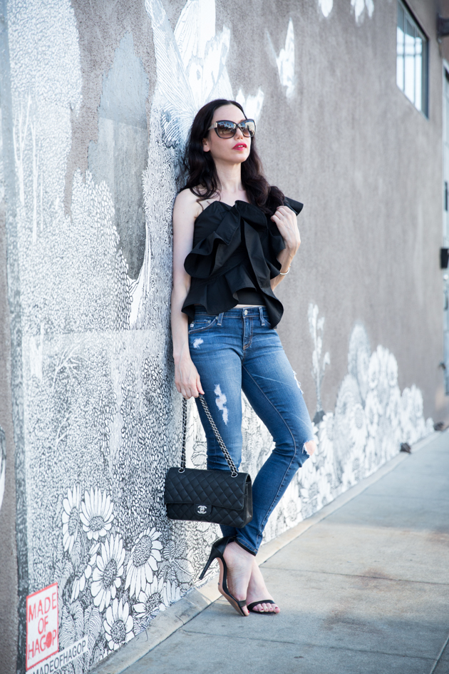 How to Style a Ruffle Top - Pretty Little Shoppers Blog