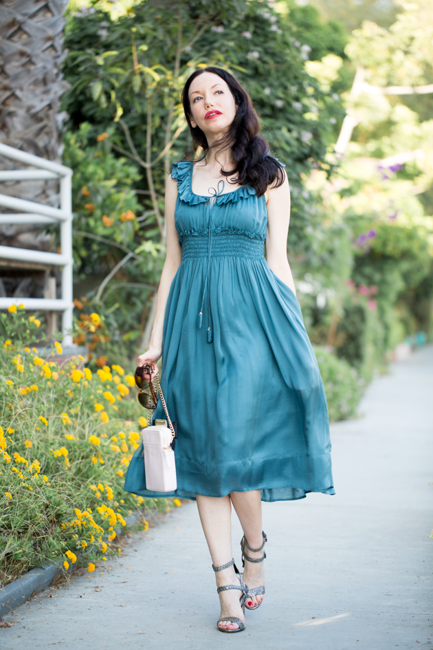 Pretty Little Shoppers Blog wears Rebecca Taylor Chiffon Dress