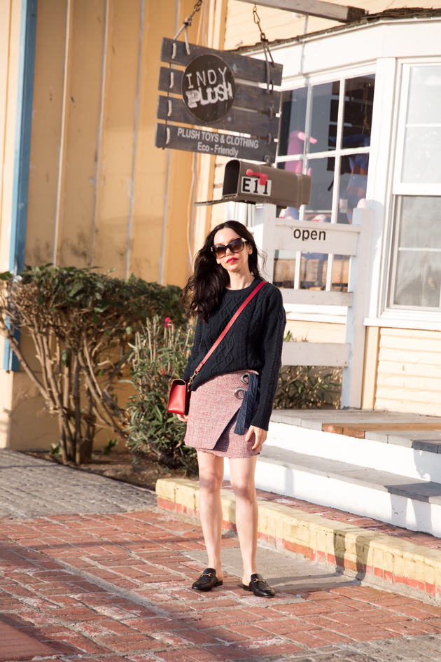 Cable Knit Sweater and Tweed Skirt - Pretty Little Shoppers Blog