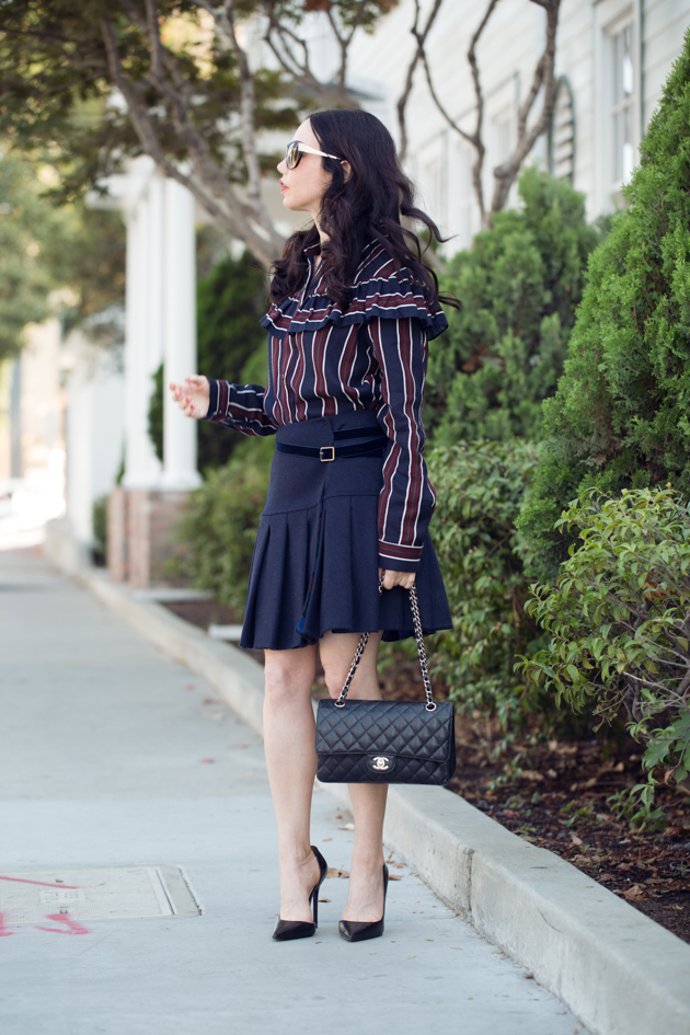 Storets Striped Blouse and Tommy Hilfiger Collection Skirt - Pretty Little Shoppers Blog