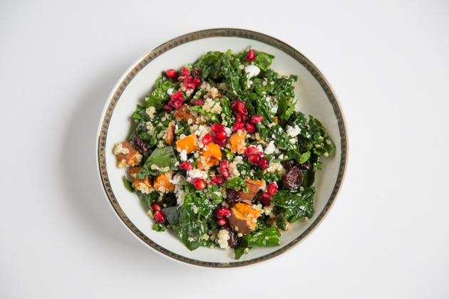 Winter Salad with Quinoa, Sweet Potatoes and Kale