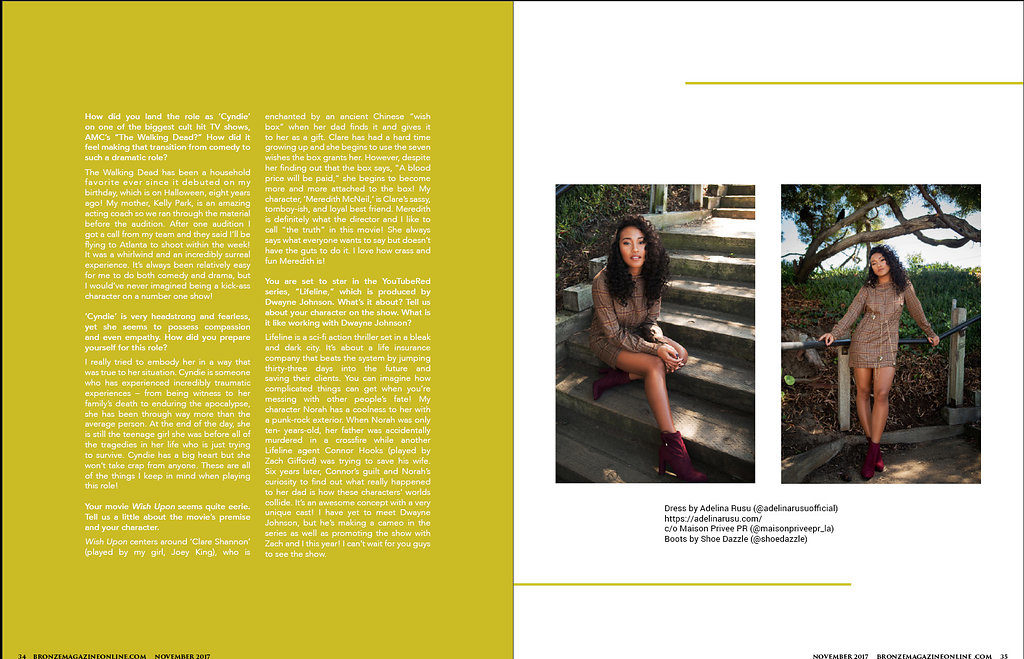 Actress Sydney Park, Bronze Magazine, Fashion Editorial