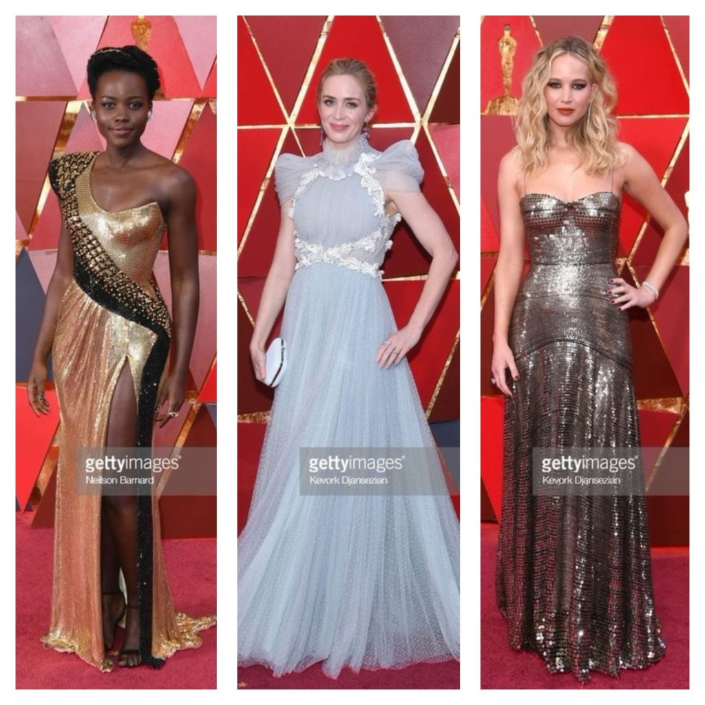 2018 Oscar's Red Carpet Favorites, Lupita Nyongo, Emily Blunt, Jennifer Lawrence